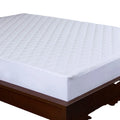 Single Size Waterproof Mattress Pad Quilted Breathable Mattress Protector Microfiber Fabric Fitted Sheet