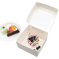 China Suppliers RTS Foldable Transparent Window square Pastry Mousse Dessert Cake Box 6 Inch for Bakery