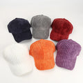 Ready to Ship Cheap Thick Corduroy Hats Cheap Plain Blank Sports Hats Cap Bulk Winter Spaorts Hats