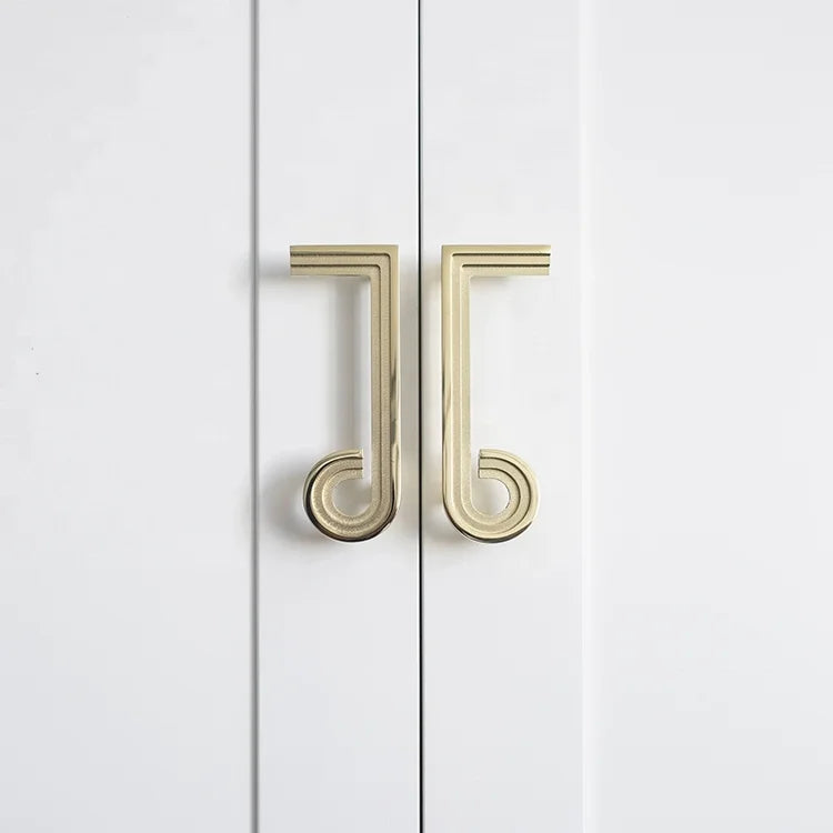 Hot Sale Musical Note Silver Gold Brass Furniture Closet Kitchen Cabinet Wardrobe Door Handles