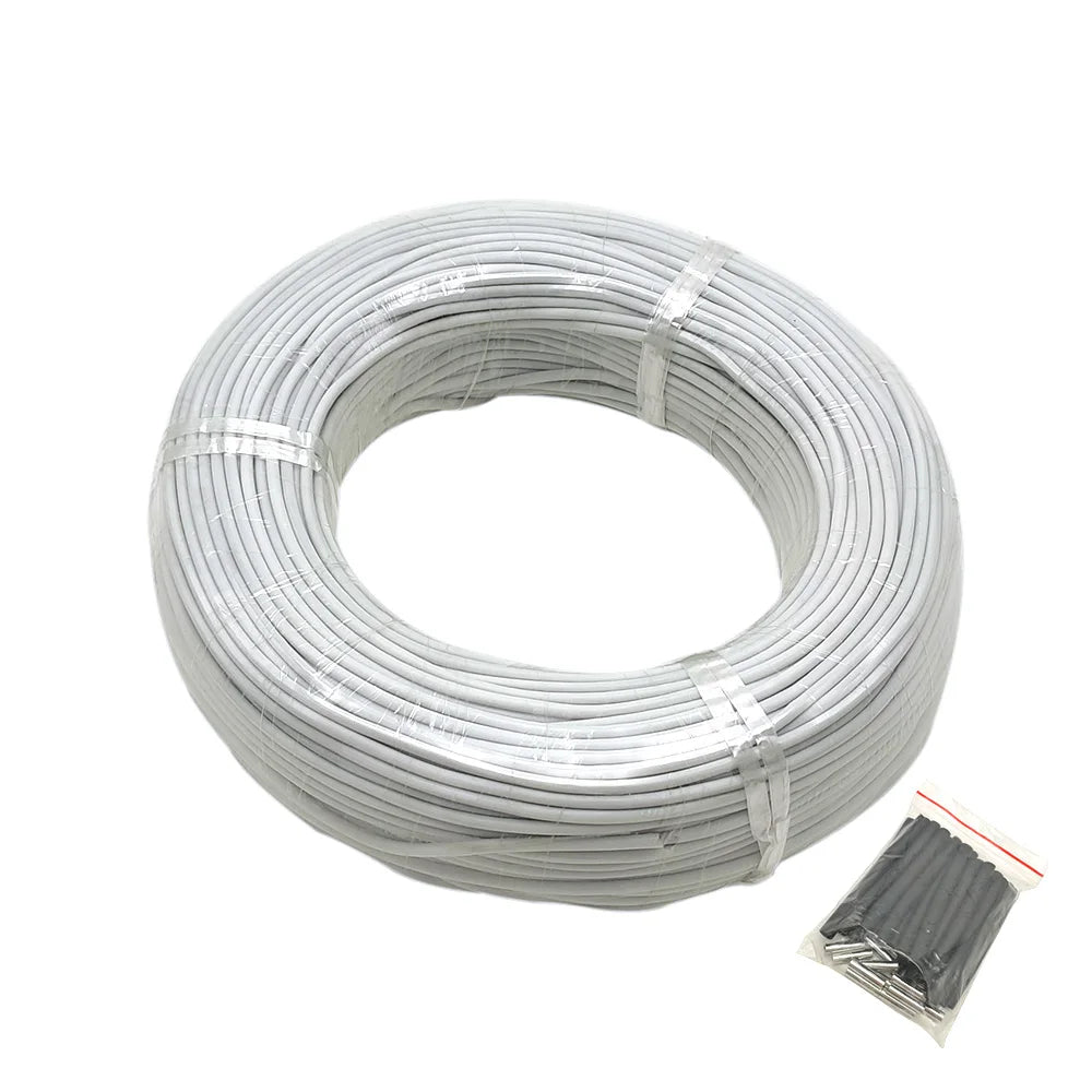 New 24K 3mm Silicone Rubber 17ohm/m Carbon Fiber Floor Heating Cable Insulated Infrared Underfloor Heating System Warm Floor