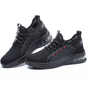 Dropshipping Unisex Steel Toe Sports Safety Shoes Lightweight Slip-Resistant All Season Construction Work Shoes