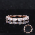 Lovely Girl Jewelry Oval 3x5mm Moissanite Stone 10k 14k 18k  Solid Gold Band Ring