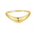 Trendy 925 Silver Slim Ring with Gold Plating for Women's Wedding Party & Anniversary Occasions