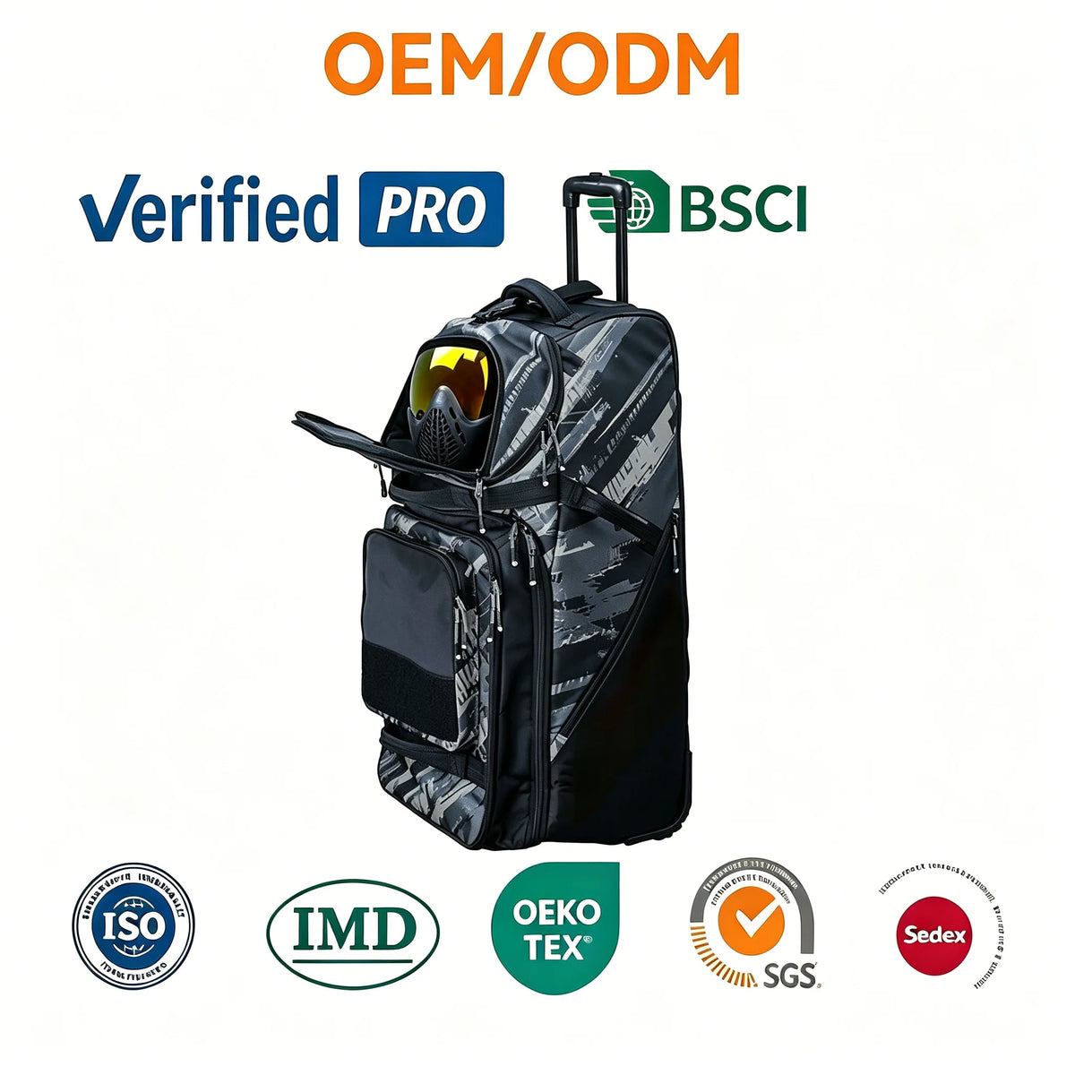 OEM Rolling Rolling Duffle Trolley Duffel Bag Luggage Wheels Camo Design Durable Large Travel Gear Bag with Wheel