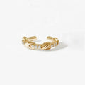 LOZRUNVE 925 Sterling Silver Pave Love Knot Not Pierced Ear Cuff Earring Gold Fashion Jewelry