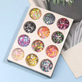 Paso Sico Japanese High Quality 12 Colors Set Nail Sequins Accessories Round Mixed Colors Nail Art Glitter Sequins Wholesale