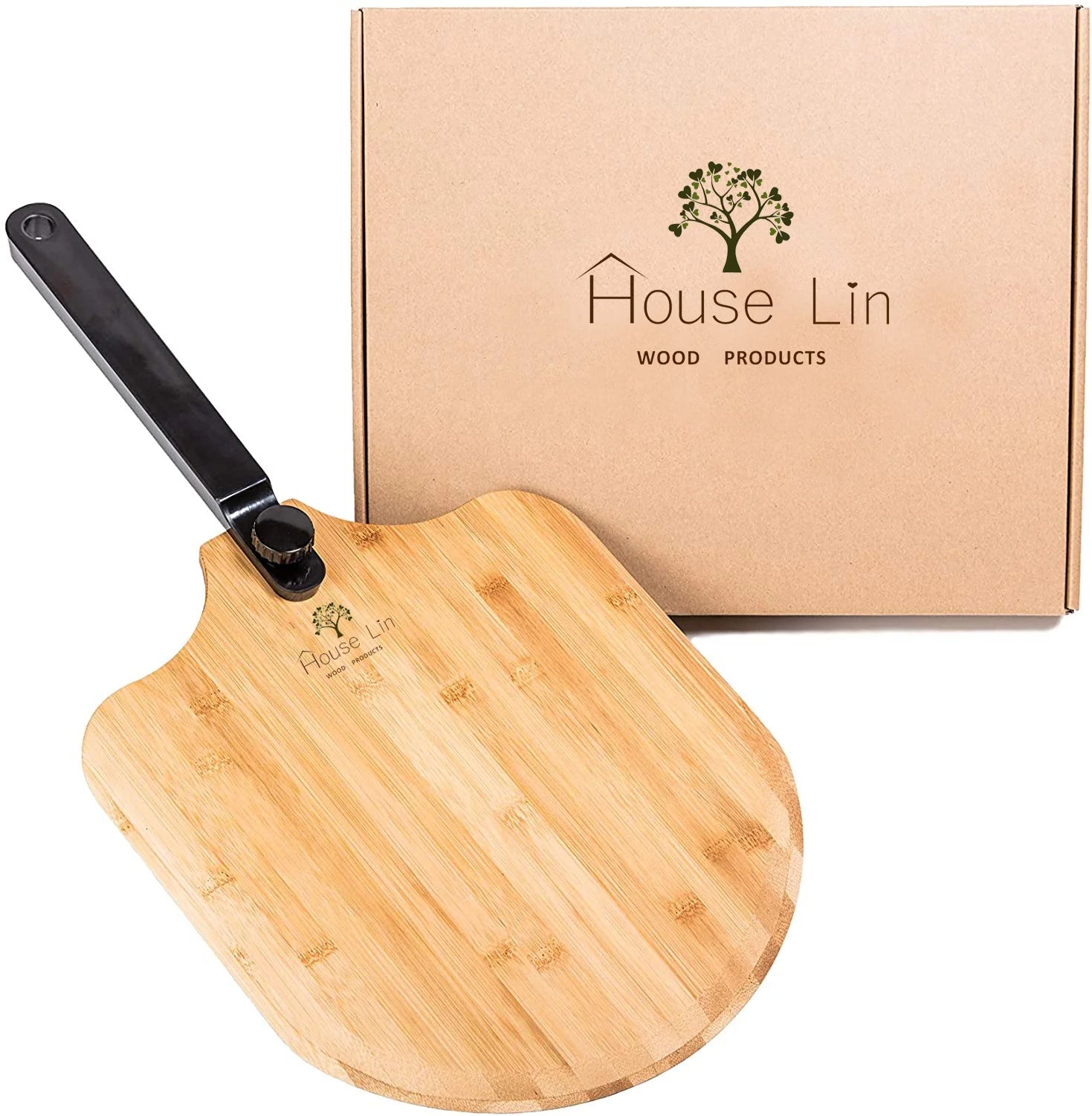 Natural Wooden Pizza Peel Bamboo Pizza Peel Foldable Wood Handle Pizza Peel Foldable Pizza Peel