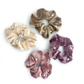 Pearl and Velvet Vegan Scrunchies Strong Hair Tie Accessory for Women Rose Gold Headbands and Hair Accessories