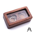 Rustic Heart Shaped Wood Ring Box for a Wedding