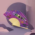 Hand Fan for African Wedding Custom Printed Carved Promotion Music Durable Folding Bamboo Crafts Wedding Favor with Custom Logo