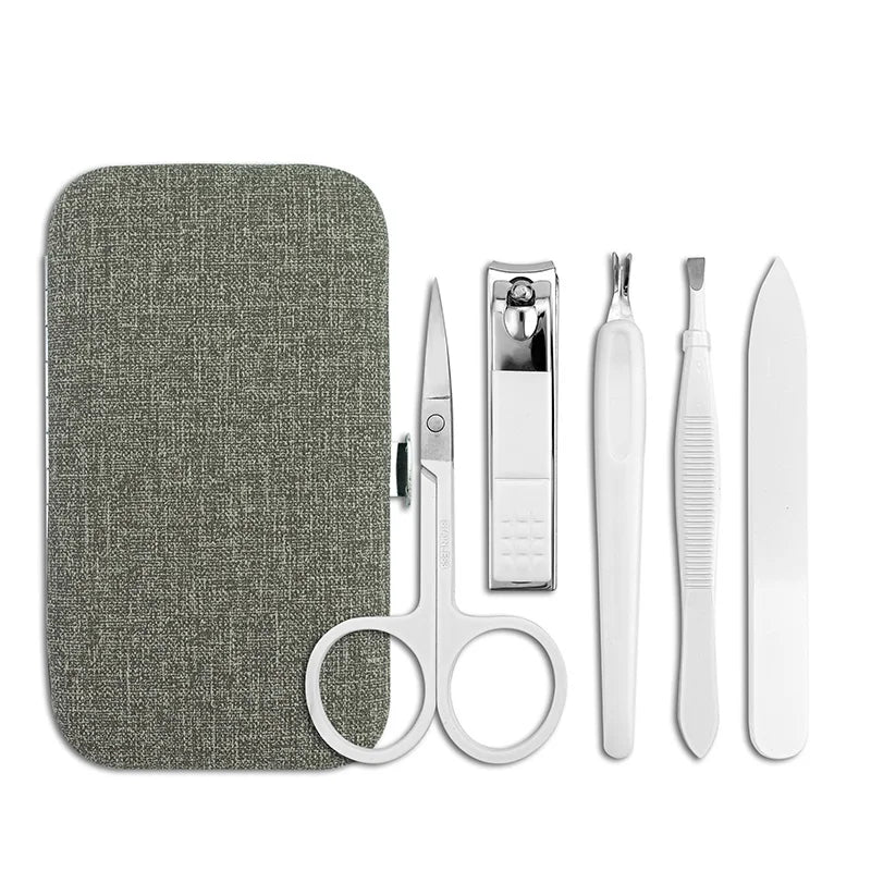 OEM Professional Manicure Pedicure Kit Nail Clip Set 5Pcs Nail Cutter Tools for Fingernails Toenails Grooming Set