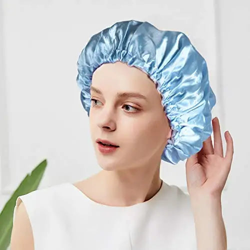 Bath Shower Cap 4-Pack Shower Caps for Women Double Waterproof Layers Bathing Shower Hat Hair Protection EVA Shower Caps