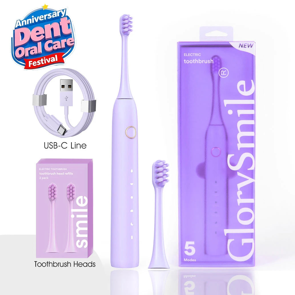 Advanced High Grade Texture Handle Sonic Toothbrush 4 Modes Soft Bristle Toothbrush Head Electric Toothbrush
