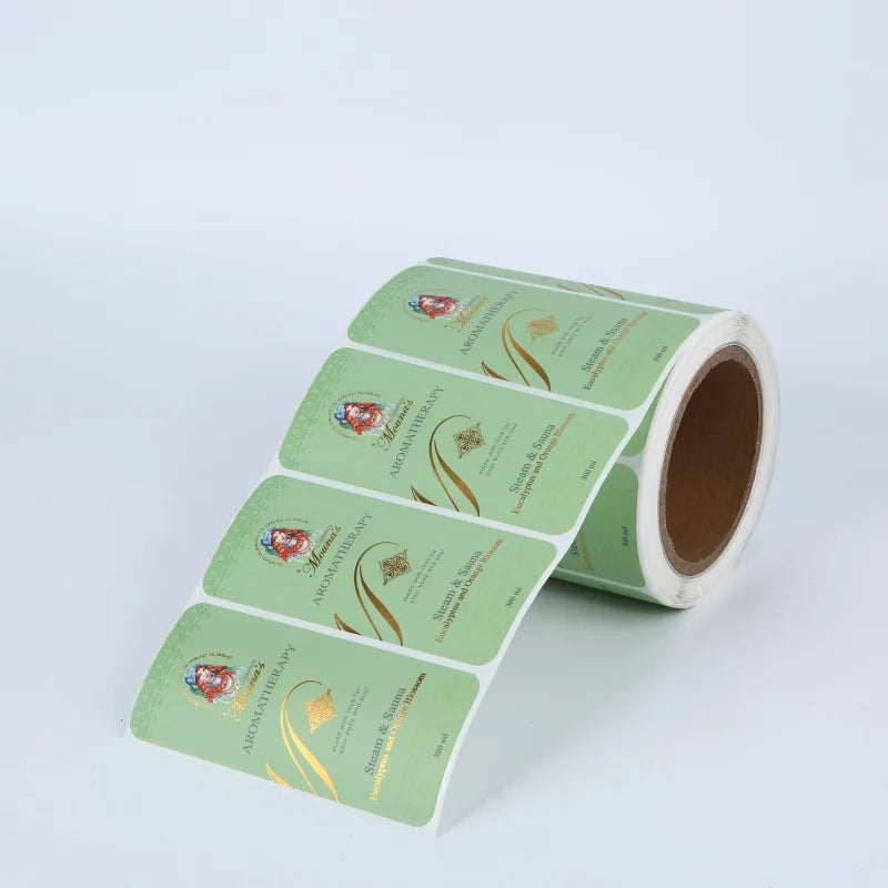 Custom Cosmetics Fragrance Perfume Shampoo Private PET Waterproof Adhesive Sticker New Design Logo Debossed