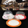Japanese Style Transparent Plastic Sushi Plate Lid Reusable Sushi Snack Food Cover for Sushi Dish Buffet Conveyor Belt