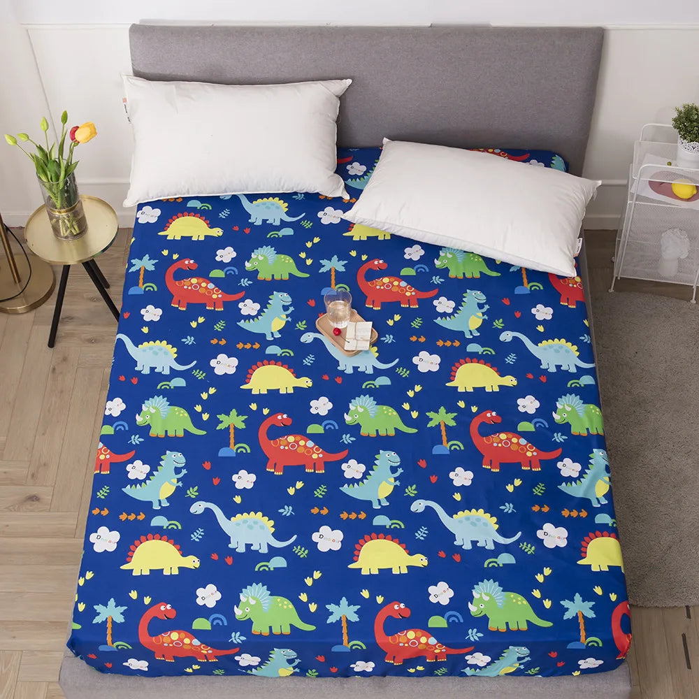 Printing Spandex Waterproof Mattress Protector Covers Bed Fitted Mattress Sheet Case Elastic Mattress Cover MegaBDM