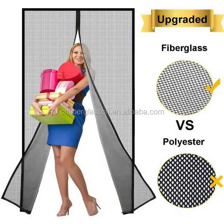 Modern Home Magnetic Mosquito Net Soft Door Curtain Cover with Customized Anti-Insect Fiberglass Mesh Easy Installation