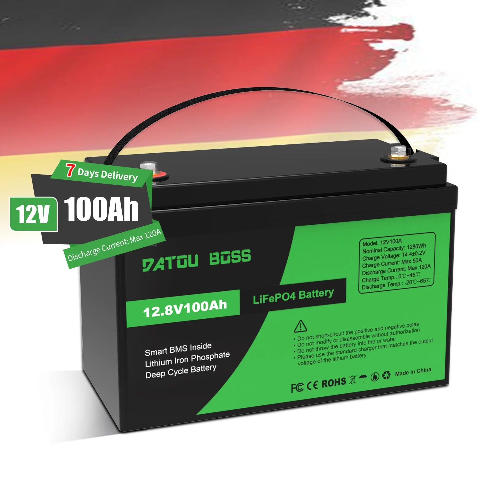 DATOUBOSS EU Stock 12V 100ah 200ah 300ah AKKU Lifepo4 Lithium Ion Battery Deep Cycle Fot Solar Systems 12 Vol Batteries