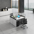 Modern Office Workstation Minimalist Wooden Computer Desk with Various Shape New Design for Staff Working Table