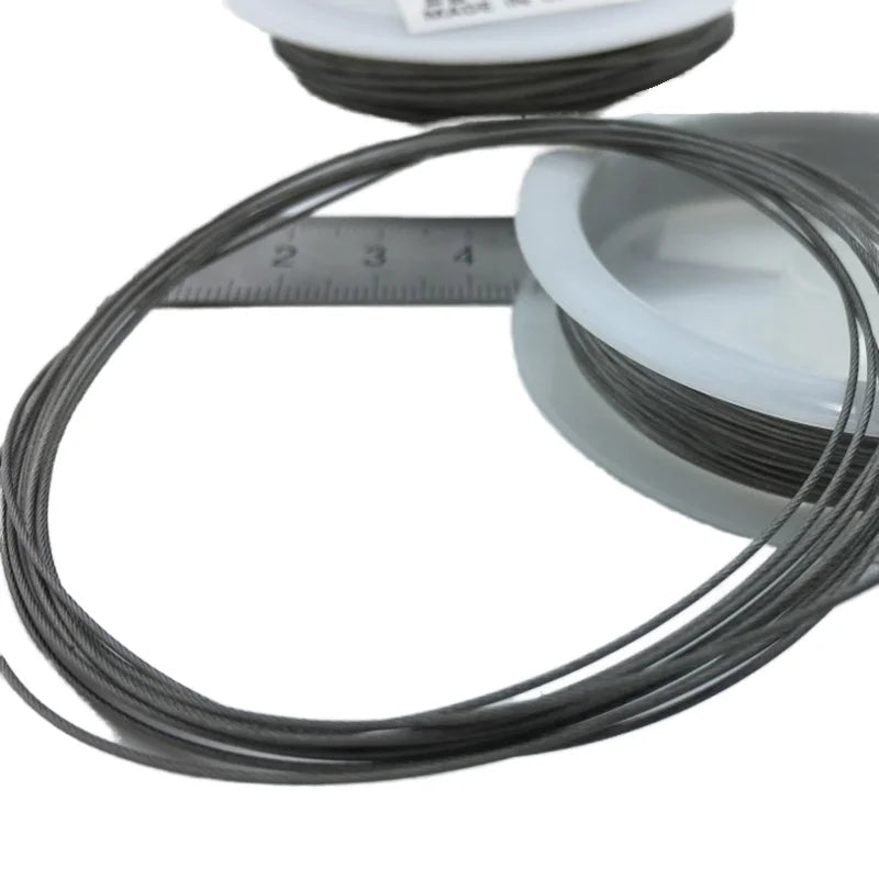 0.30mm-1.00mm Steel Wire Rope Leader Fishing Line 10M/50M Length for Streaming Lake and River Fishing