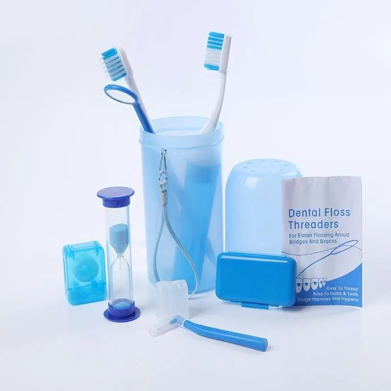 Portable Orthodontic Toothbrush Kit for Orthodontic Patient Orthodontic Care Kit for Braces Interdental Brush Dental Wax