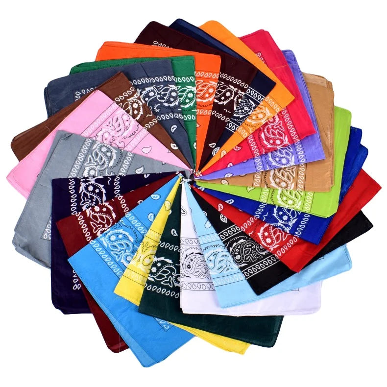 Europe and the United States Cashew Hip-hop Hip-hop Hijab Multi-function Riding Mask Printing Small square Scarf Wholesale