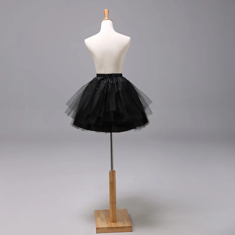 Ball Gown Underskirt Short Dress Cosplay Petticoat Chiffon Boneless Lolita Petticoat Ballet Rockabilly Crinoline