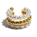 Fashionable Three-Layer C-Shaped Pearl Ear Bone Clip Temperament Single Jewelry Customized