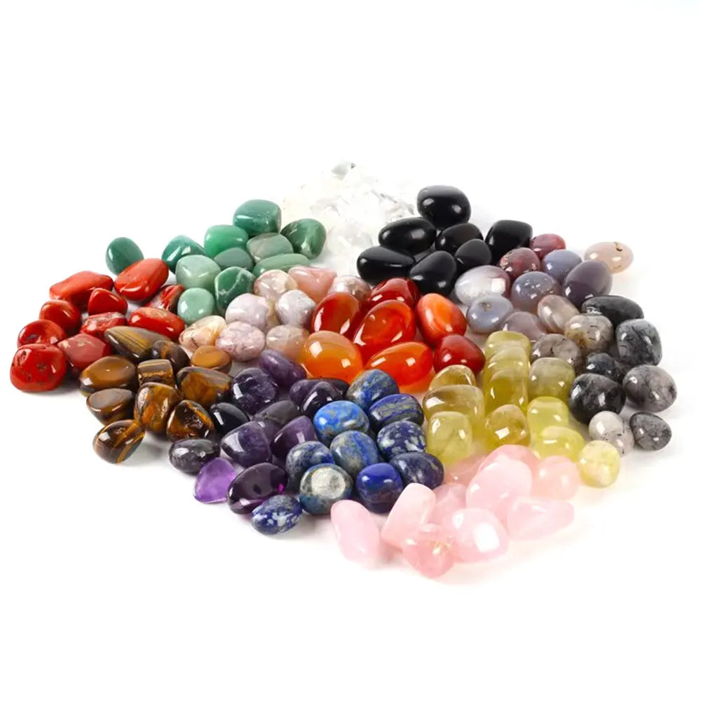 100g/Bag Wholesale Bulk Crystal Mixed Tumbled Healing Stones Rose Quartz Polished Tumble Stone