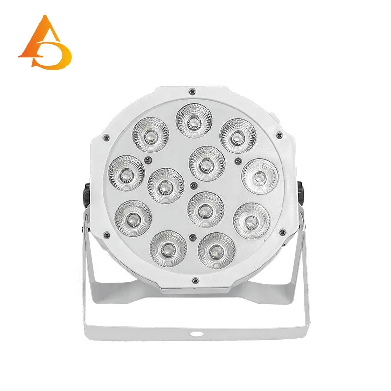 AICPOSE 12x18w 6in1 Led Stage Flat Par Light for Wedding Disco 12pcs Led Slim Par Lighting