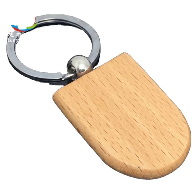Wooden Key Chains 2021 Wholesale Cheaper Custom Wooden Keychain Geometric Pattern Engrave Words Key Chains