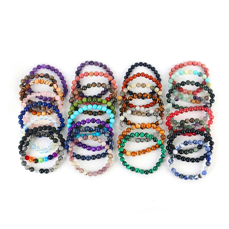 Wholesale Price 8mm Natural Gemstone Stone Healing Crystal Bracelet