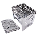 Multifunctional Collapsible Wood Burning Stove for Outdoor Backpacking Hiking BBQ