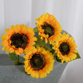 Decorative Beautiful Plastic Silk Sunflower Flowers Artificial Decoration Sunflower for Home Decorations