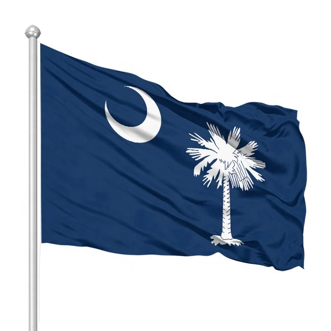 Promotional Product Hot Sale 3x5ft 100%polyester South Carolina Flag Outdoor Decoration  Custom South Carolina Flag