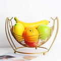 Wholesale Hollow Moon Shape Stainless Steel Eco-Friendly Multi-functional Fruit Storage Gold Wire Fruit Basket