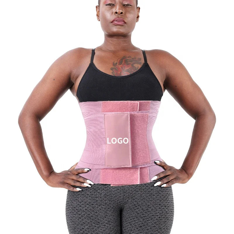 Pink Waist Trainer Girdle Plus Size 7XL Postpartum Recovery Belly Band Belt Waist Support Trainer Wrap