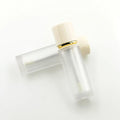 4ml Refill BPA Free ABS Plastic Clear Frosted Lip Gloss Tube with Applicator Empty Round Luxury Cosmetic Packaging Lip Balm Tube