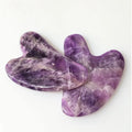 HZ Factory Cheap Price Custom Amethyst Heart Shape Guasha Tool pink Jade Private Label Gua Sha