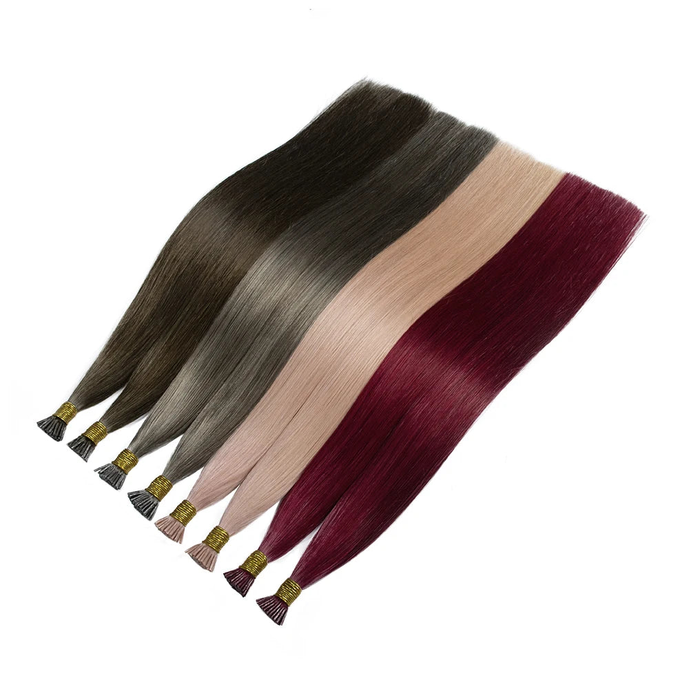 Micro Links Hair Extensions Cuticle Aligned K Tips Human Hair Extensions Raw Curly Virgin Hair I Tip Extensions