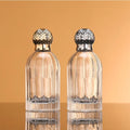 New Design 100ml Cylinder Glass Bottle Crimp Pressurized Atomizer Glass Perfume Bottle with High End  Metal Cap