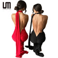 Cheap Hot Selling Trends Casual Women Sexy Backless Club Night Lady Maxi Dress