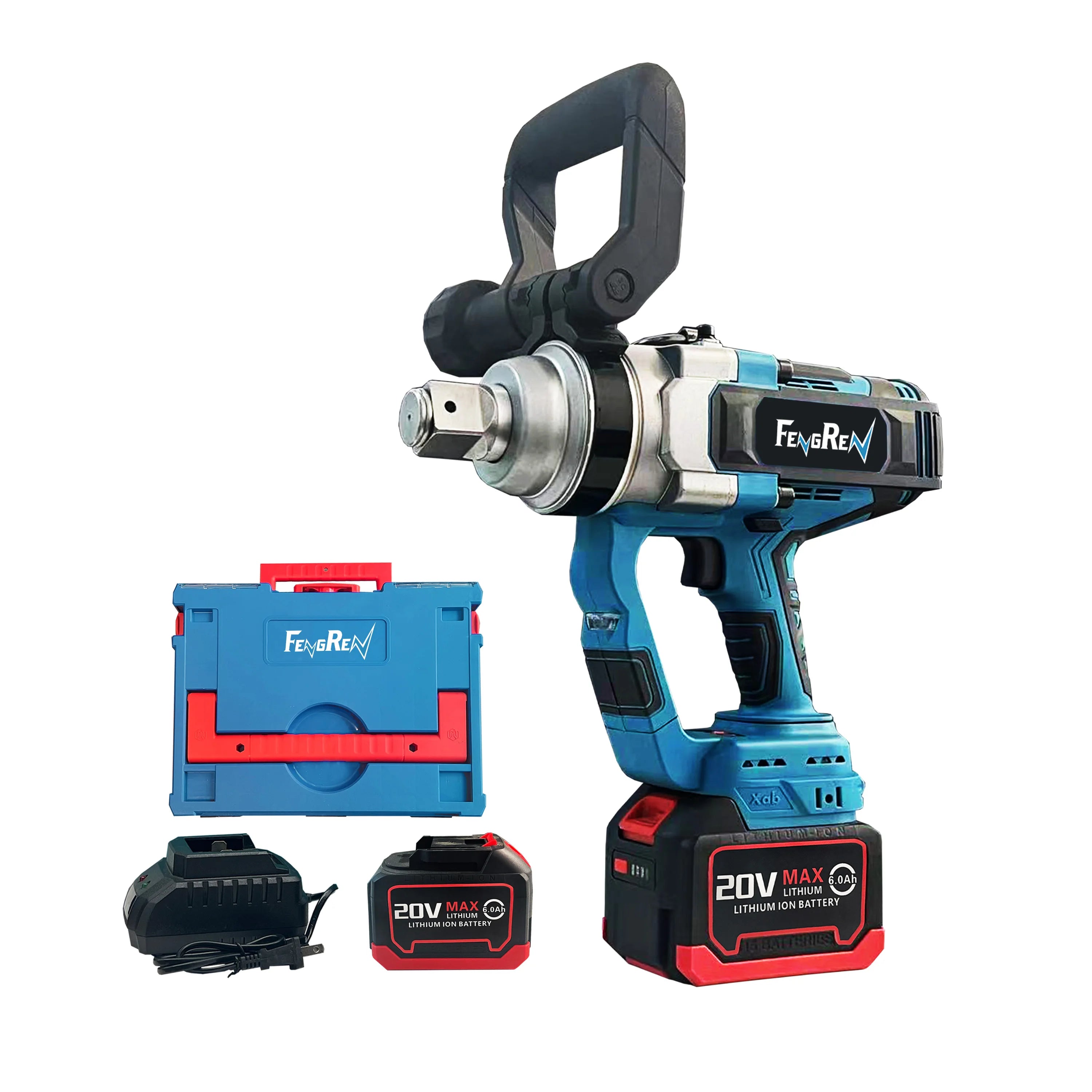 1600NM Cordless Impact Wrench for 21V Battery High Torque Brushless Impact Gun Variable Speed  Led Light