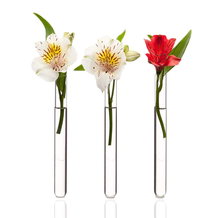 Transparent Glass Bud Vases Small Art Test Tube Glass Vases for Wholesale