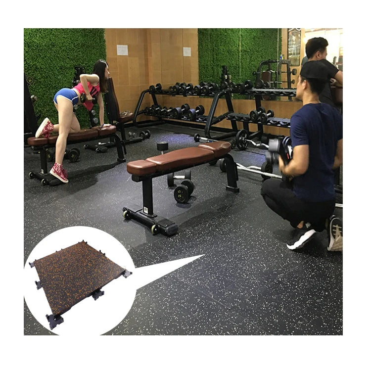 Non Toxic Indoor Environmental 25Mm Protection Rubber Floor Gym Floor Rubber Mat Tiles for Gym