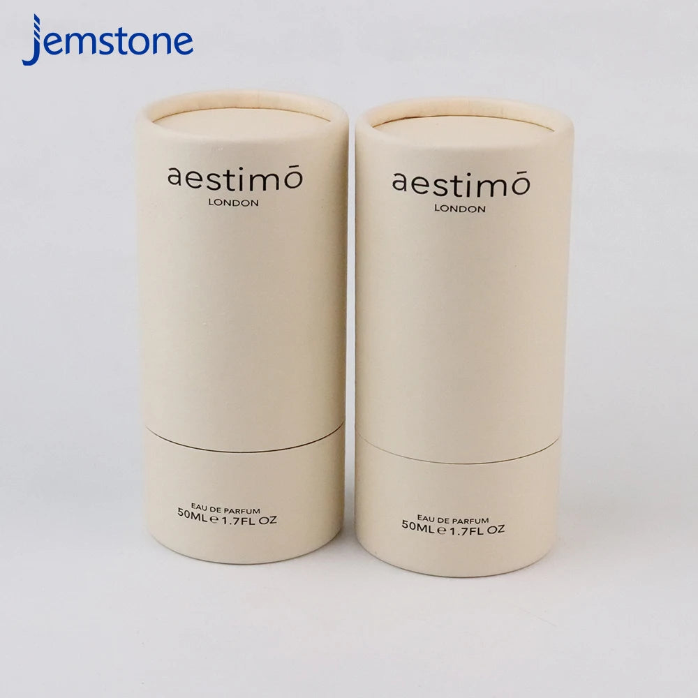 Biodegradable Cardboard Perfume Tube Box Solid Incense Cylinder Packaging for Fragrance Diffuser