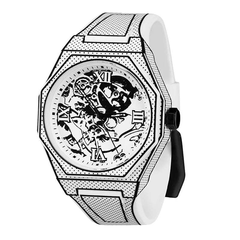 Creative Two-dimensional Comic Pixel Watch Fashion Niche Creative Trend Sports Quartz Watch Junior High School Student Watch