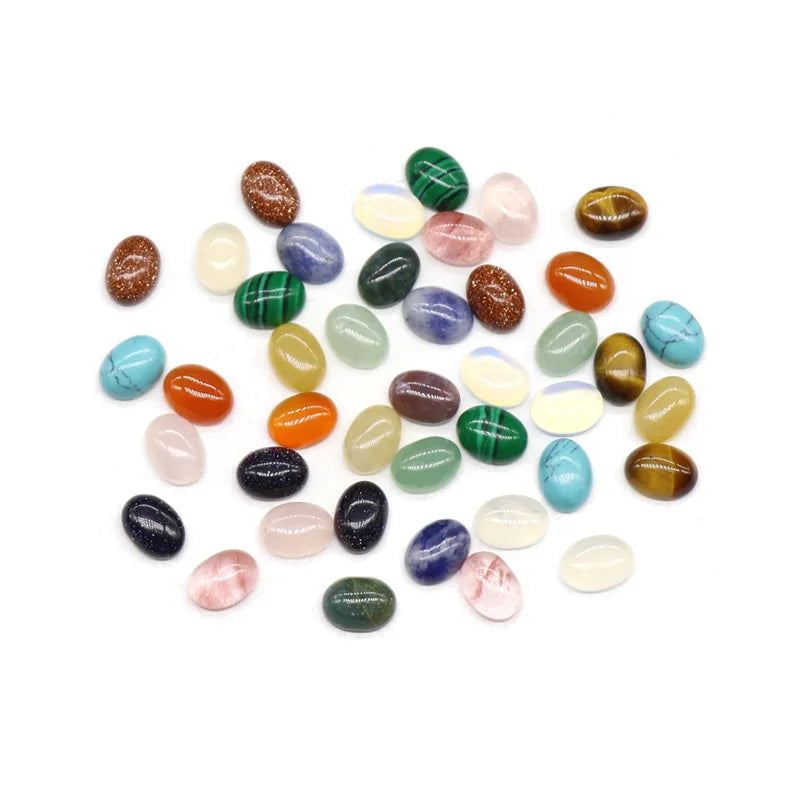 DIY Egg Shape Gemstone cabochon gemstone For Necklace DIY making crystals