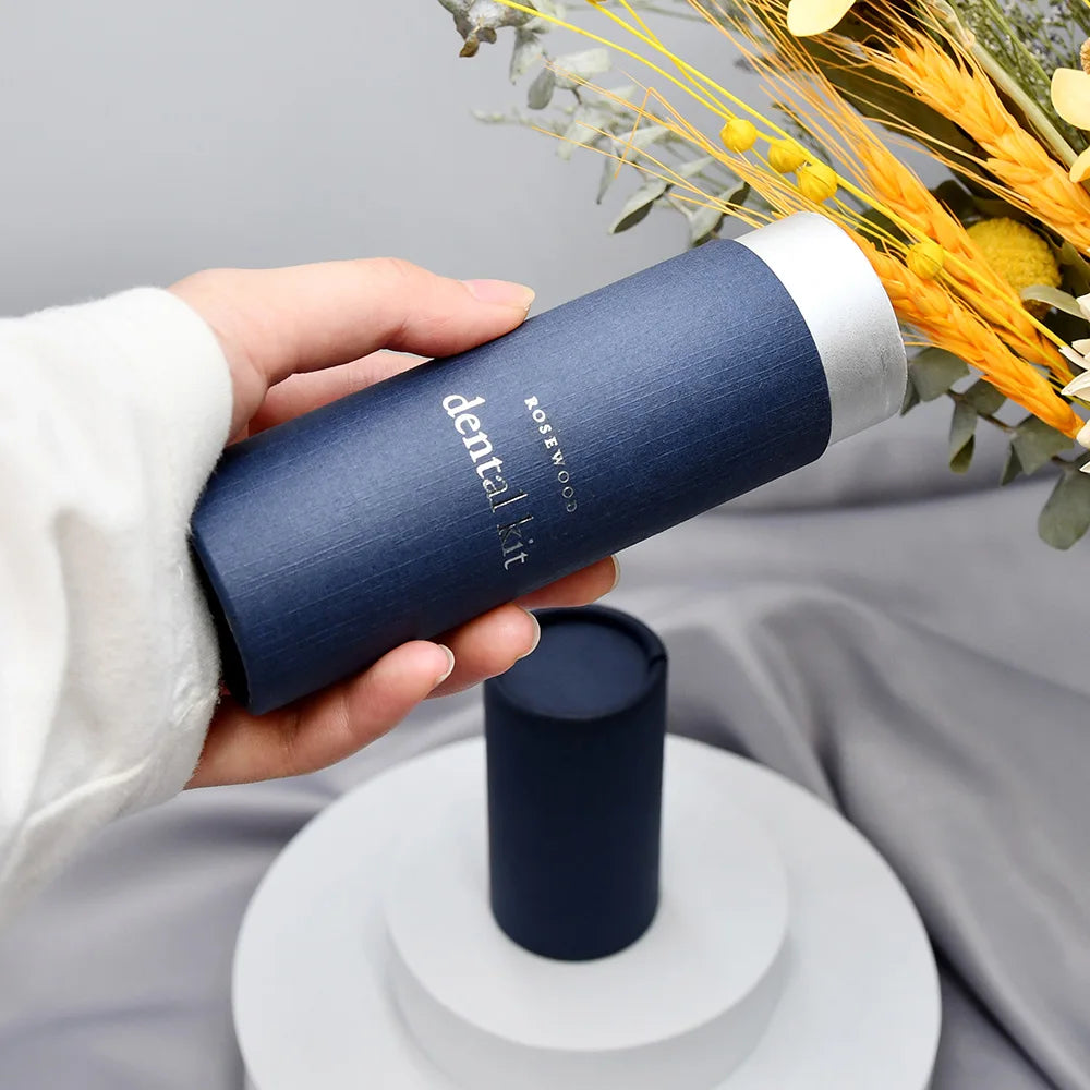 Eco-Friendly White Cylinder Kraft Round Box Paper Tube Biodegradable Kraft Cardboard Boxes for Cosmetic Packaging